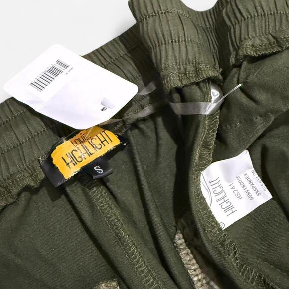 NWT Love Highlight Army Green Drawstring Cargo Maxi Skirt w Working Zippers S - Picture 7 of 7